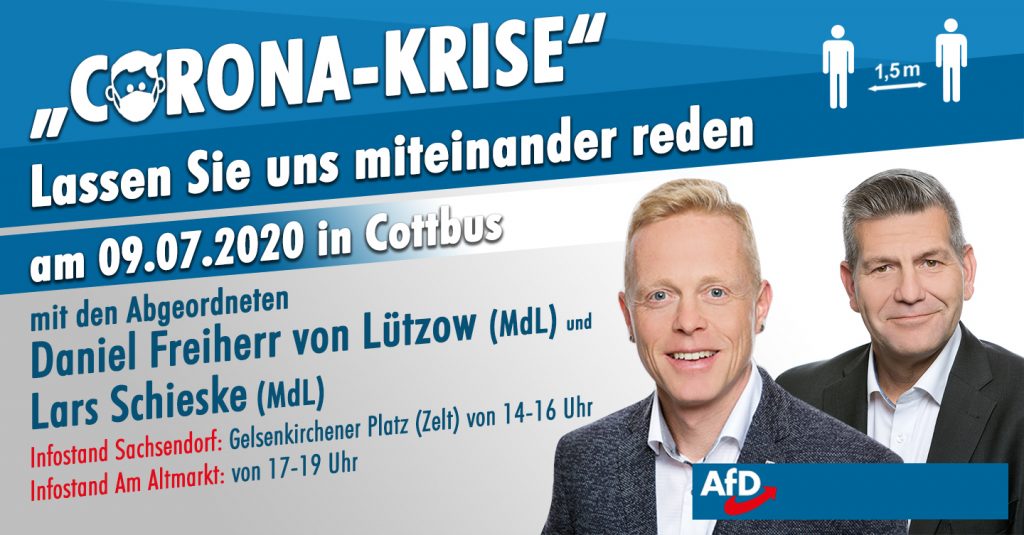 Infostand in Cottbus