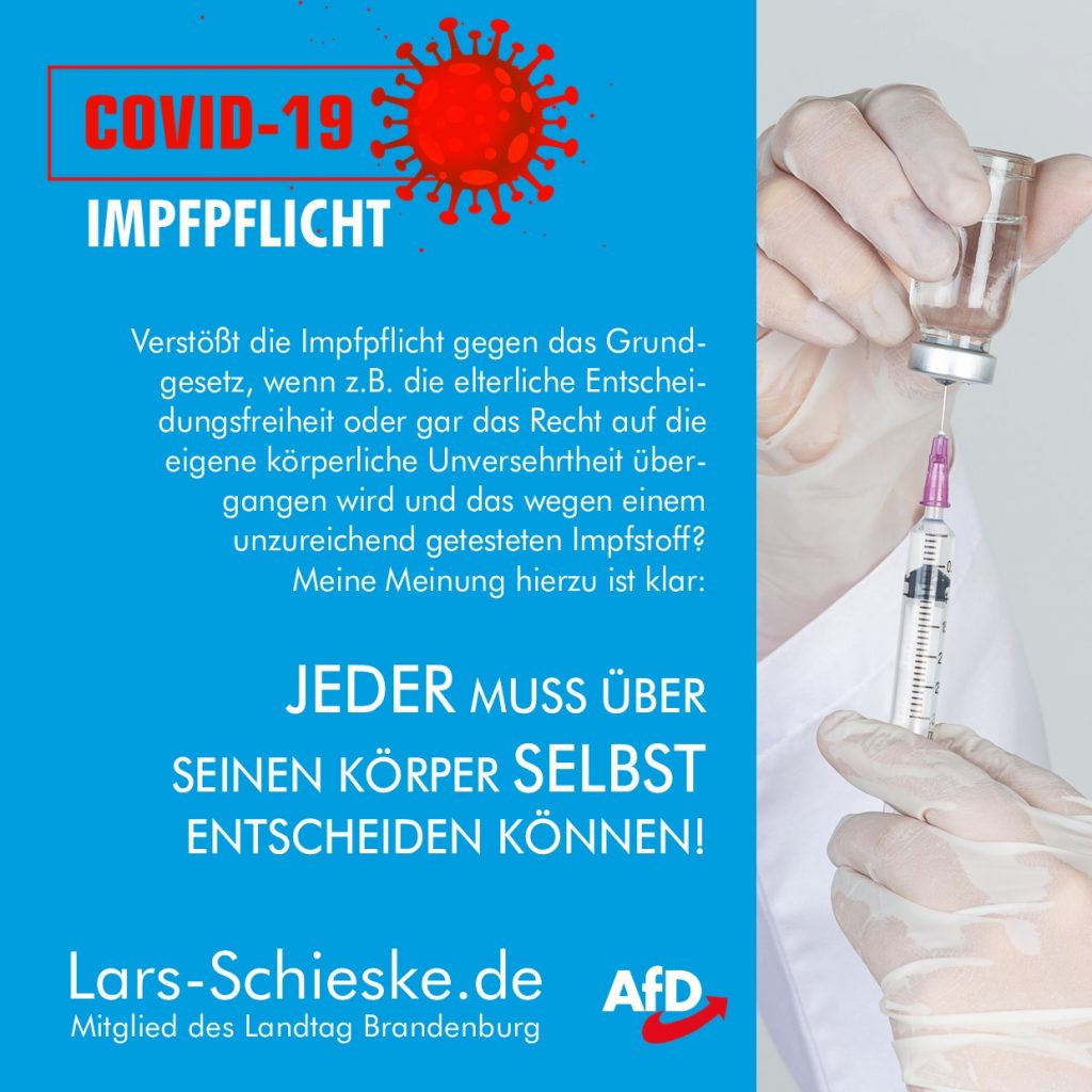 Impfpflicht, Impfzwang oder Selbstbestimmung?