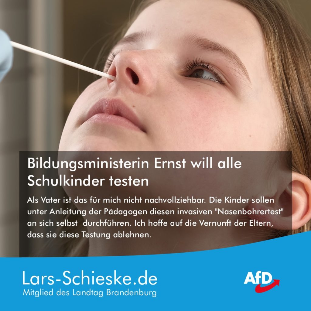 Testpflicht für Schulkinder