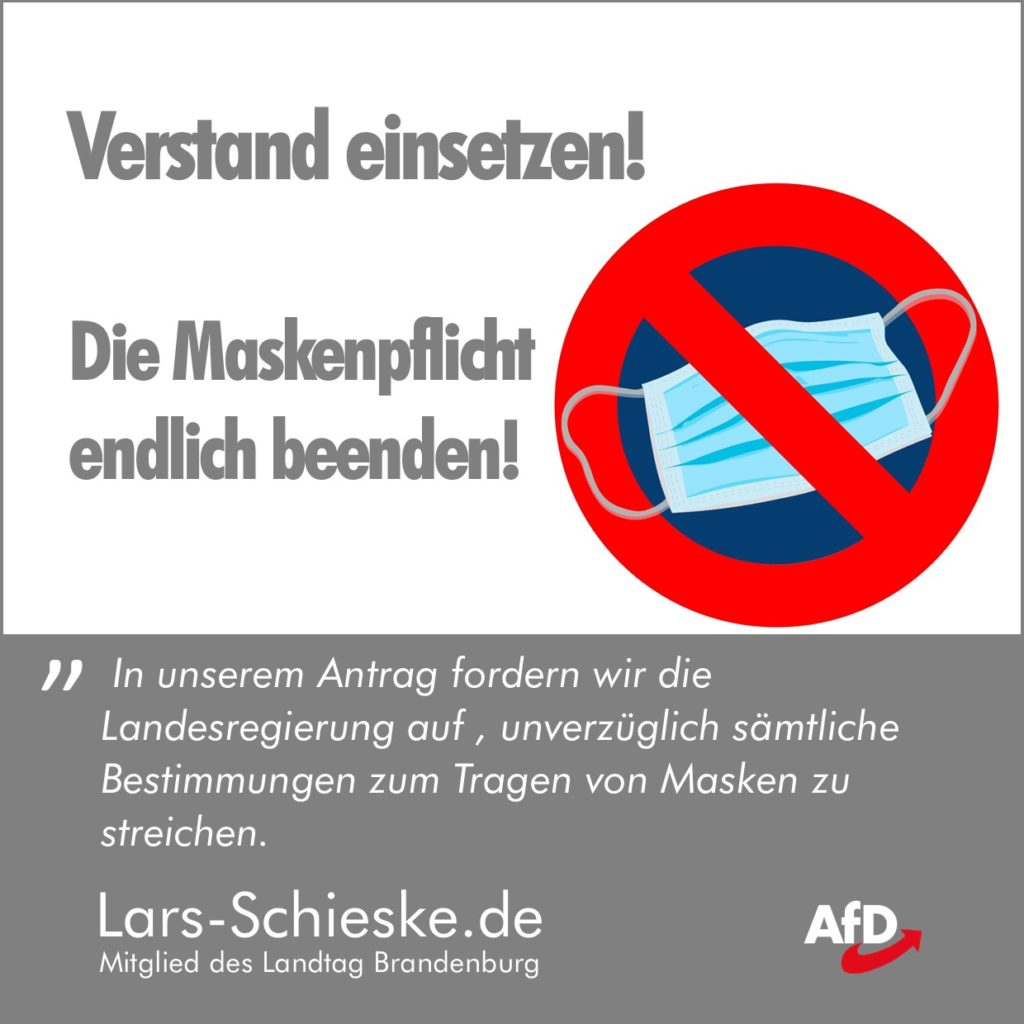 MASKENPFLICHT ABSCHAFFEN