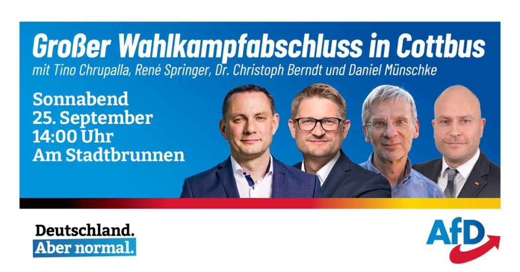 Wahlkampfabschluss in Cottbus