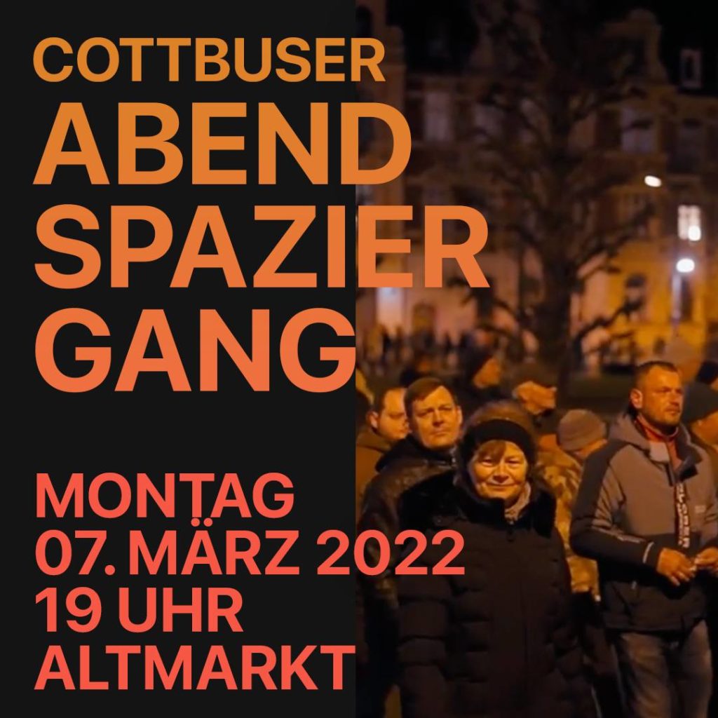 Auf zum Cottbuser Abendspaziergang!