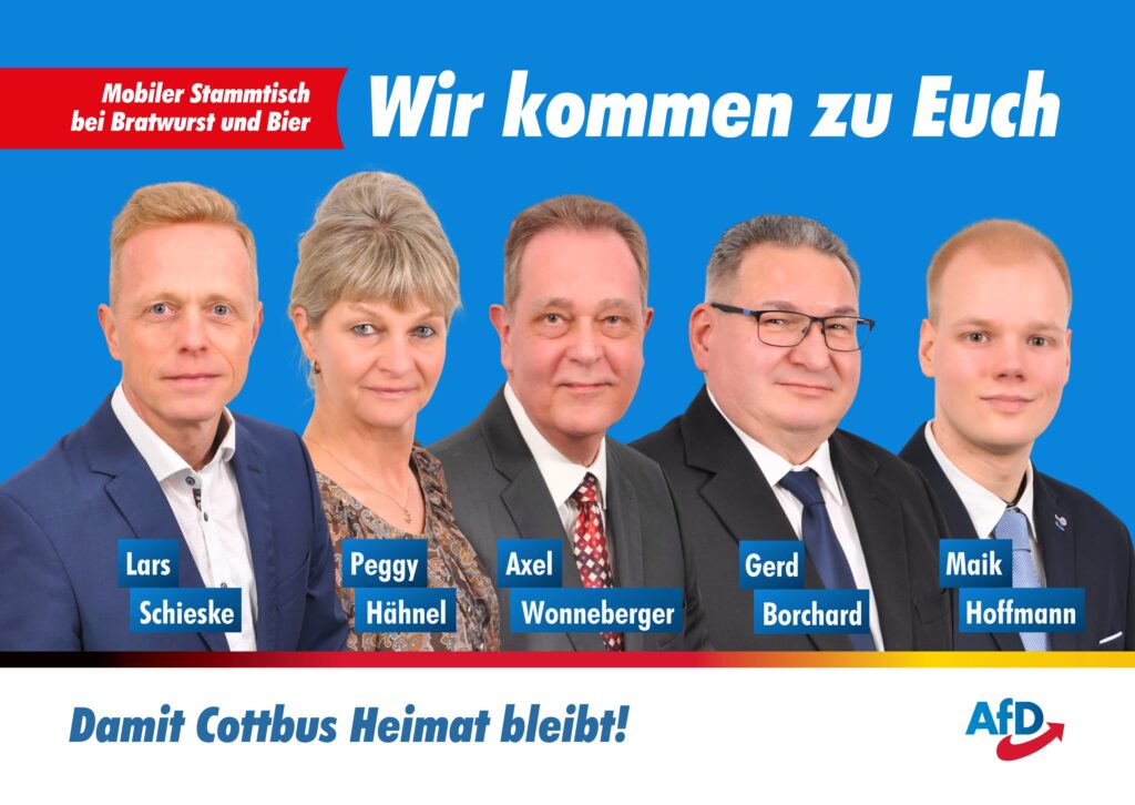 Infostand in Cottbus