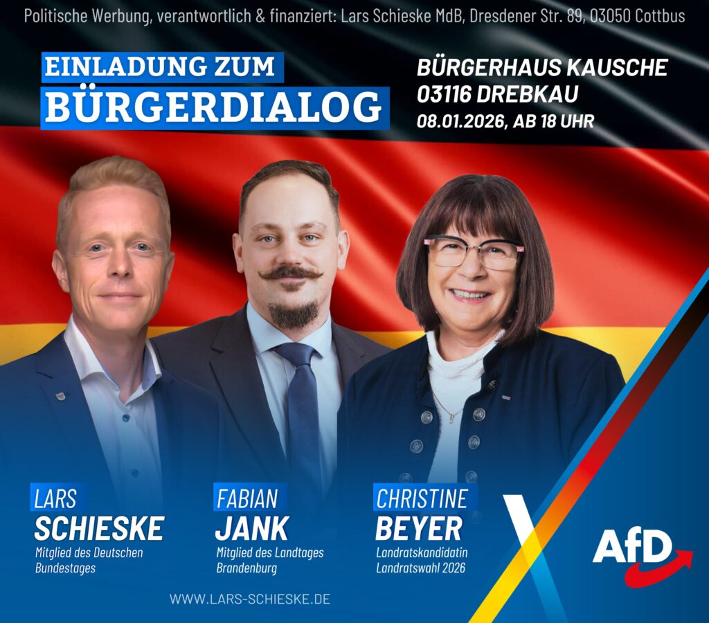 Bürgerdialog in Drebkau am 08.01.2026 um 18:00