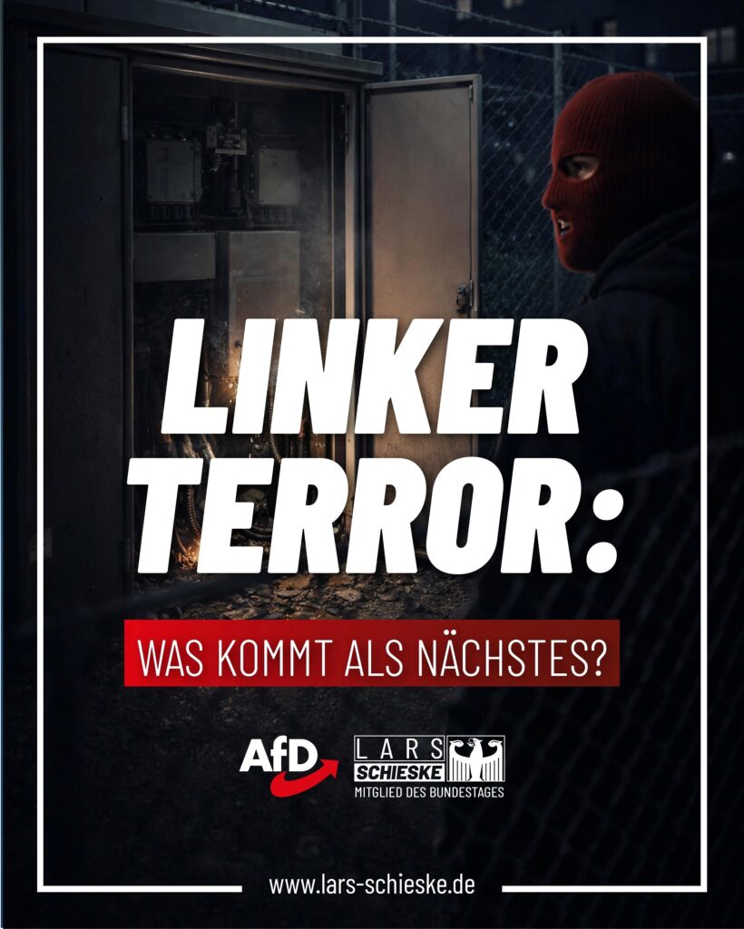 Linker Terror gefährdet Stromversorgung – Tote werden in Kauf genommen!