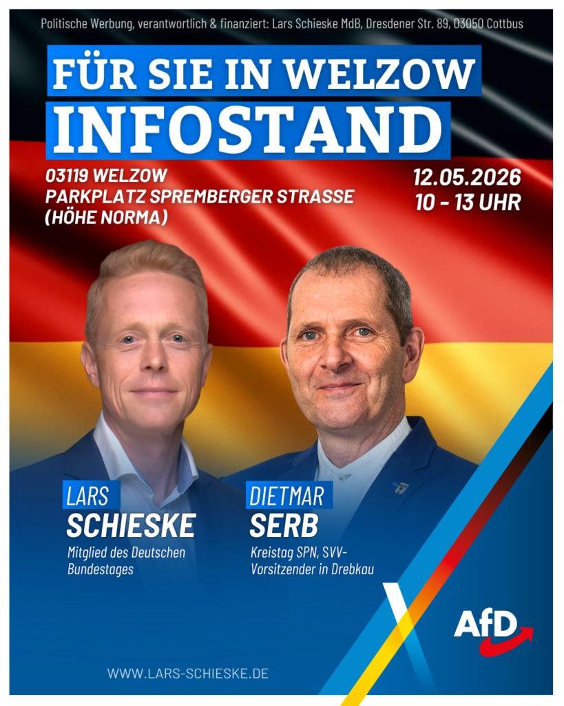 Infostand Welzow am 12.05.2026 um 10:00