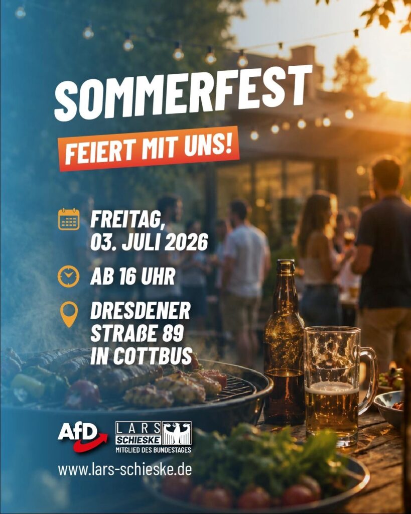 Einladung zum Sommerfest am 03.07.2026 um 16:00