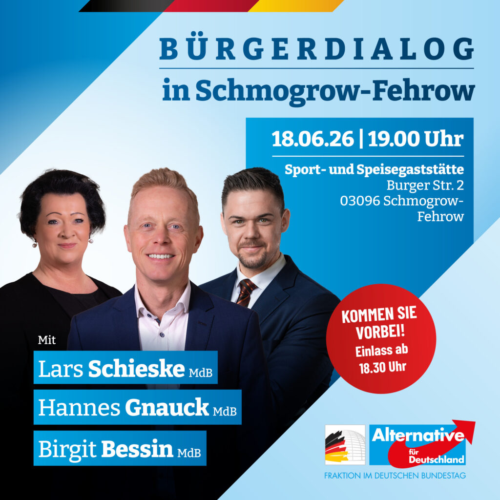 Bürgerdialog in Schmogrow am 18.06.2026 um 19:00